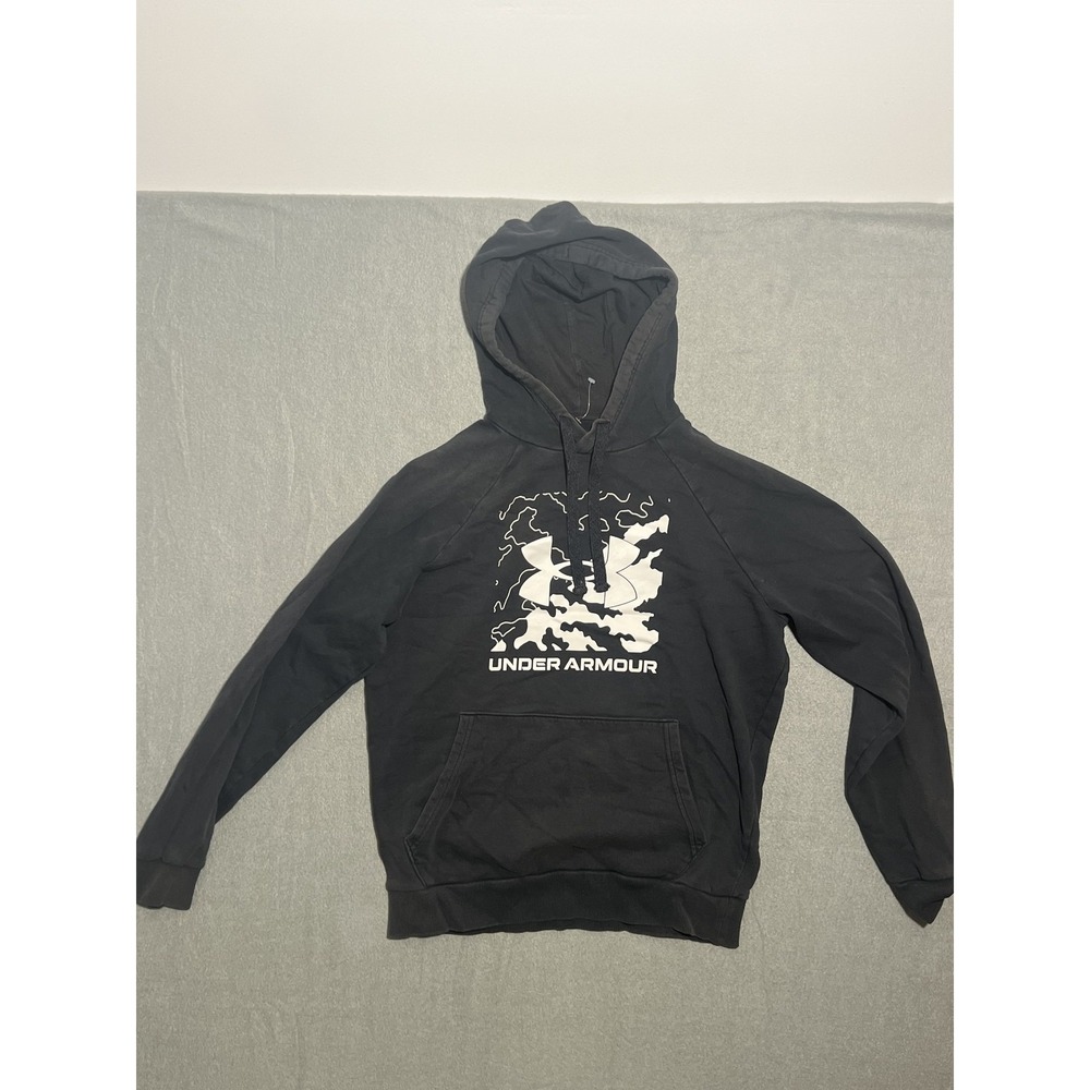 Under Armour Men's Loose Fit Pullover Hoodie‎ Black Graphic Print Small Cologear